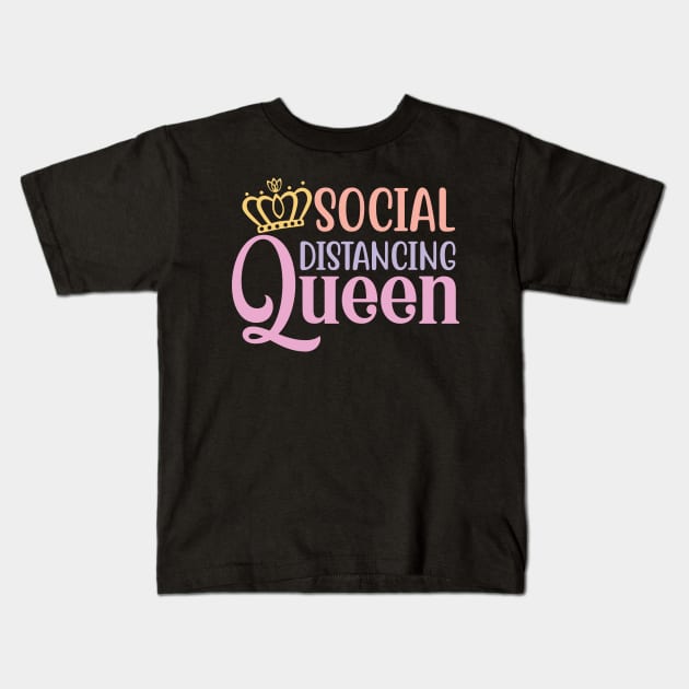 Social Distancing Queen Kids T-Shirt by NJORDUR